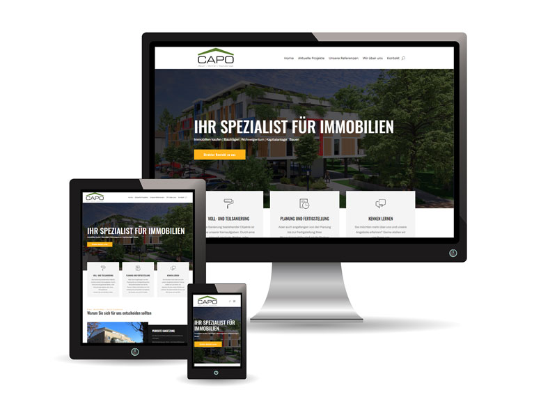 Webseite CAPO GmbH Responsives Webdesign