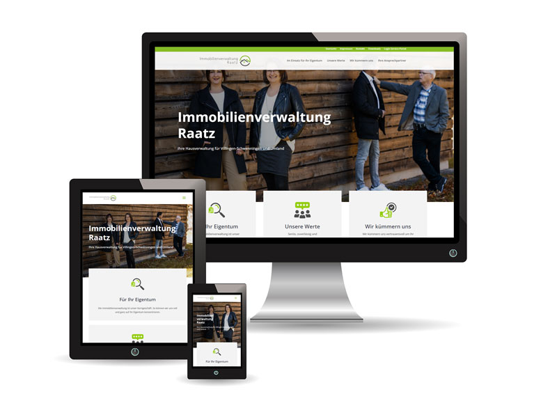 Webseite Immobilienverwaltung Raatz Responsives Webdesign