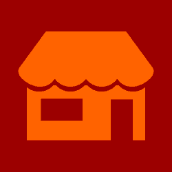 Logo Beispiel Eiscafe-Stand Farbgebung weinrot und orange Logo Beispiel Eiscafe-Stand Farbgebung weinrot und orange