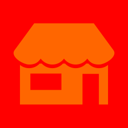 Logo Beispiel Eiscafe-Stand Farbgebung rot und orange