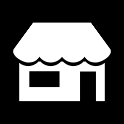 Logo Beispiel Eiscafe-Stand Farbgebung schwarz-weiß, negativ