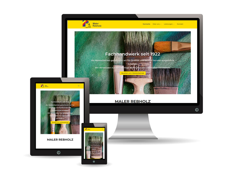 Webseite Maler Rebholz Responsives Webdesign