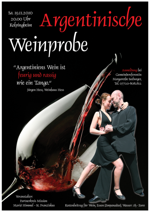 Plakat Weinprobe