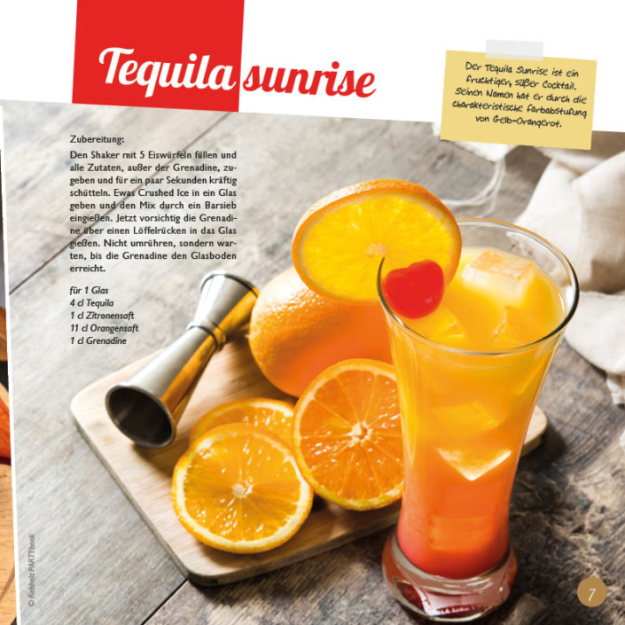 Beispielseite Rezept Rebholz Partybuch Tequila Sunrise