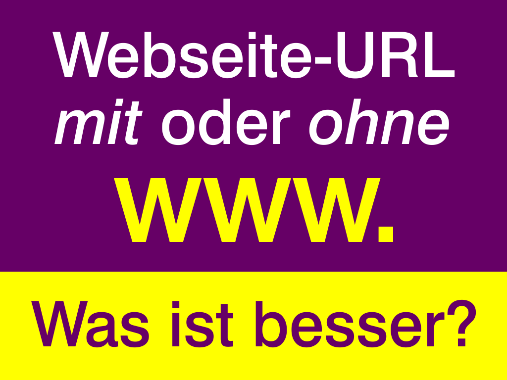 Grafik Webseite-URL mit oder ohne www